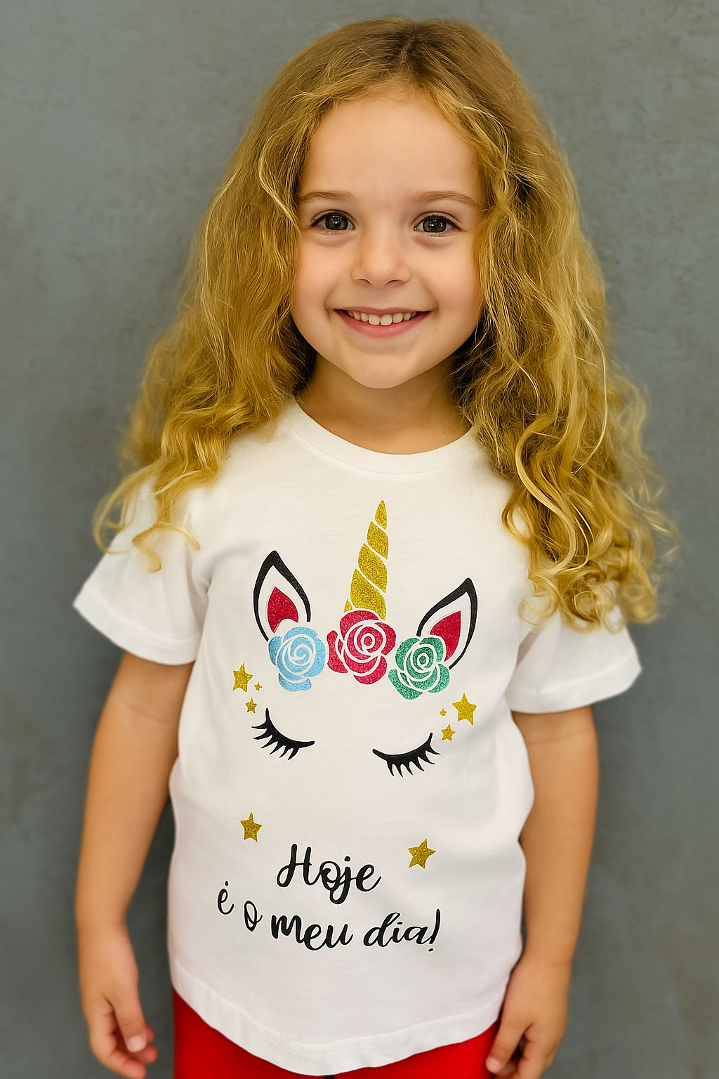 Camisola de criança “Unicórnio em festa”