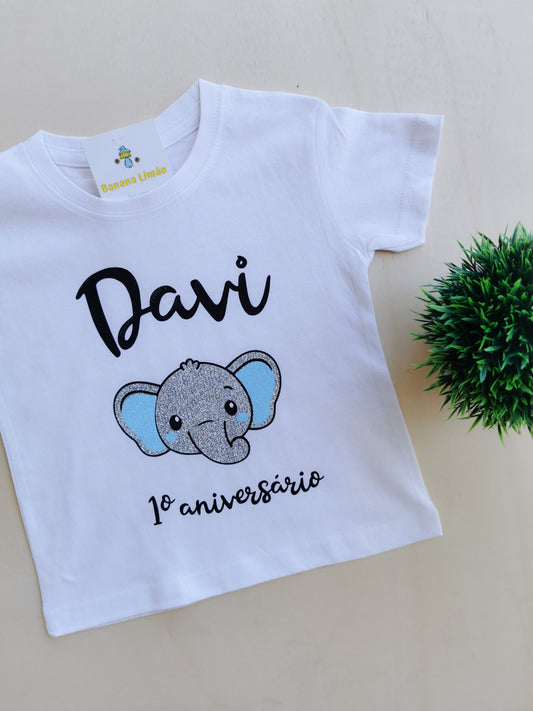 Personalized T-shirt "My Birthday" - Elephant Theme