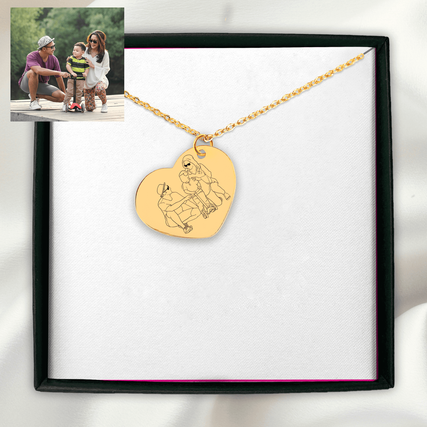 "Family Line" necklace (with your own photo)