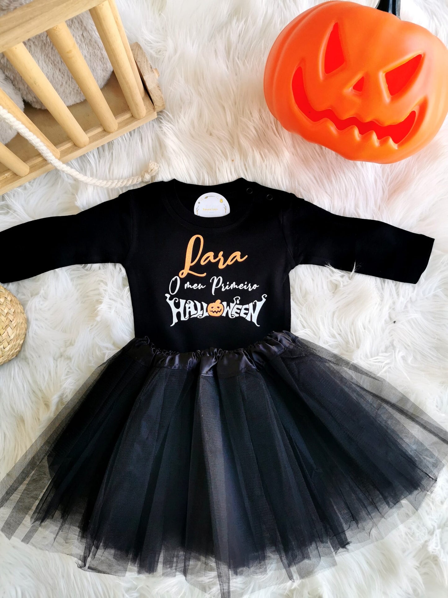 Body &amp; tulle set "My First Halloween" Glow in the dark version