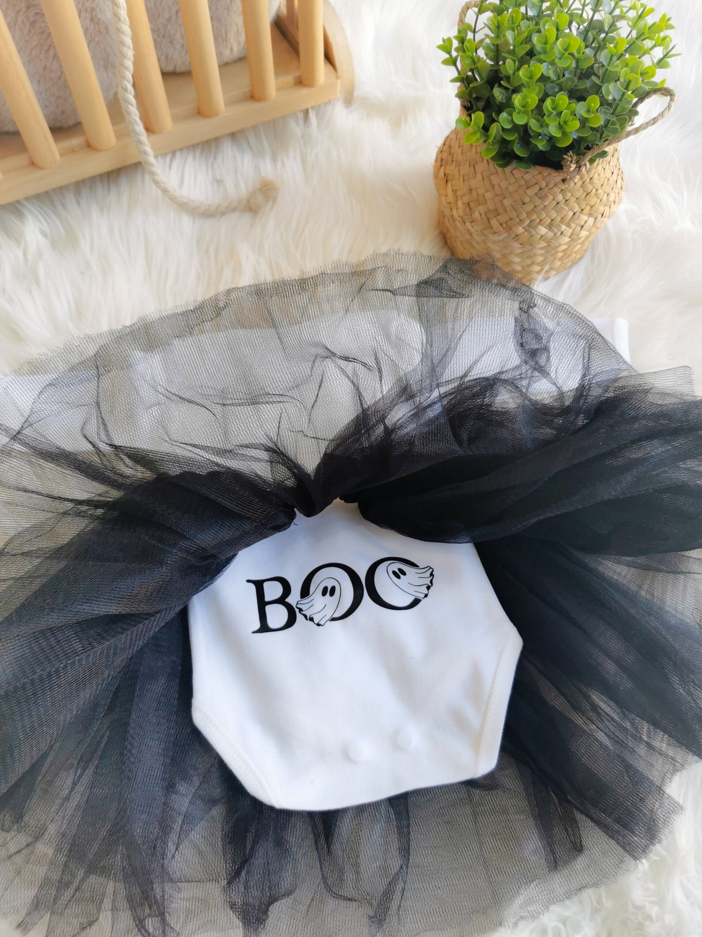 "My First Halloween" body &amp; tulle set