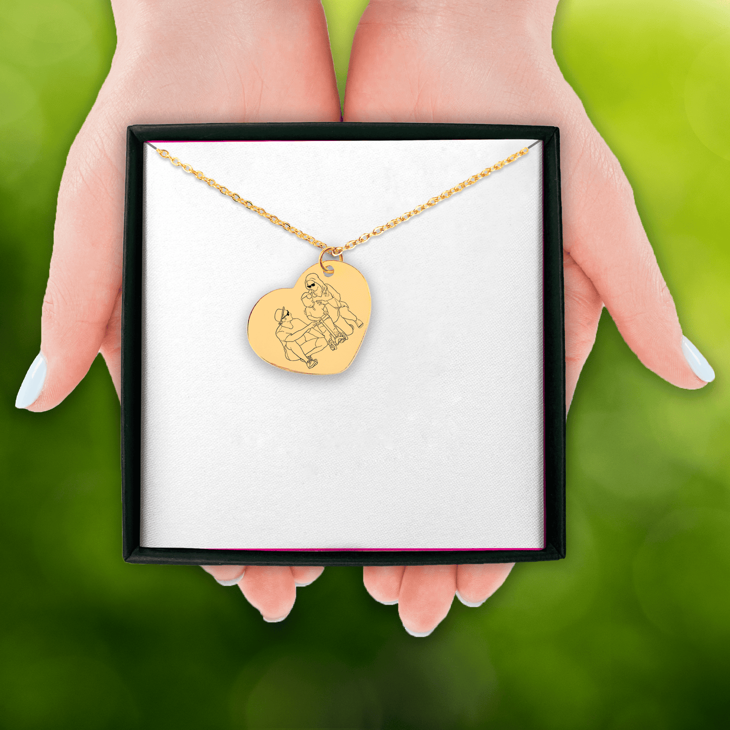 "Family Line" necklace (with your own photo)